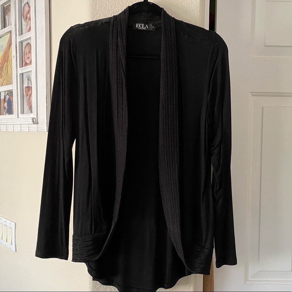 Loose Black ECLA cardigan